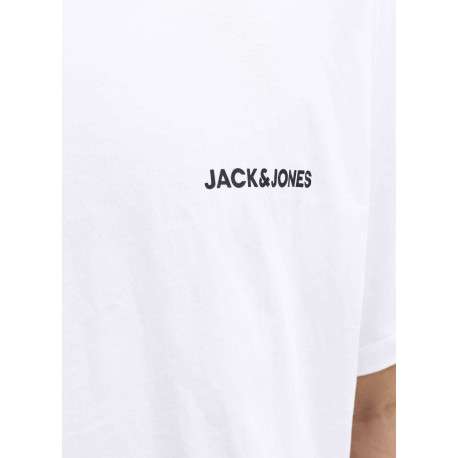 Pyjama court en coton blanc pourvu du logo de la marque sur la poitrine - Image 2