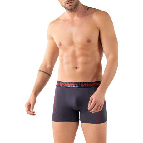 Lot de 3 boxers multicolores unis avec une taille élastiquée - Image 6