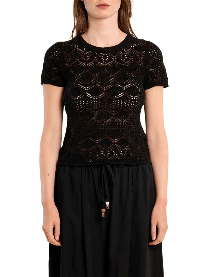 Pull noir uni pourvu d'une...