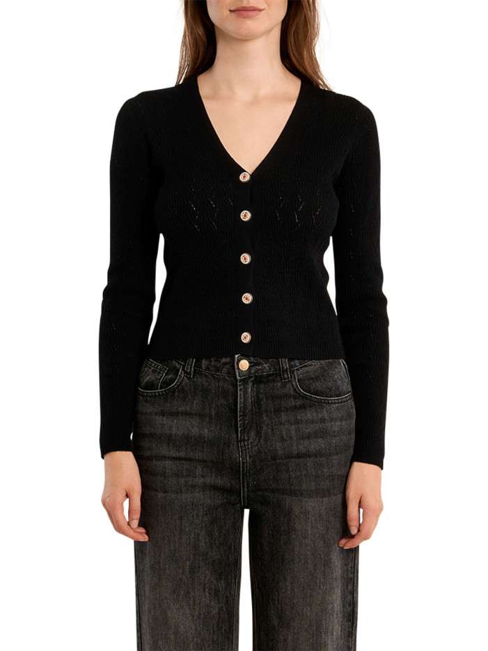 Gilet noir uni pourvu de...