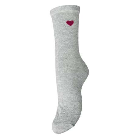 Chaussettes hautes grises unies pourvues de fils lurex argentés