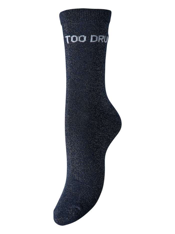 Chaussettes hautes marine à...