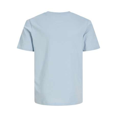 T-shirt en coton ciel uni pourvu d'un imprimé et d'un col rond - Image 2