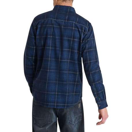 Chemise en coton marine imprimée avec un col français et une coupe droite - Image 3