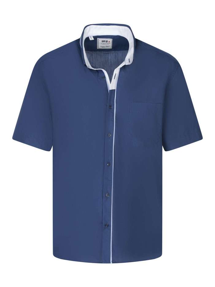 Chemise en coton indigo...