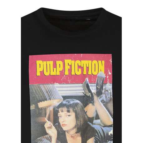 T-shirt en coton noir imprimé avec une coupe droite et un col rond - Image 3