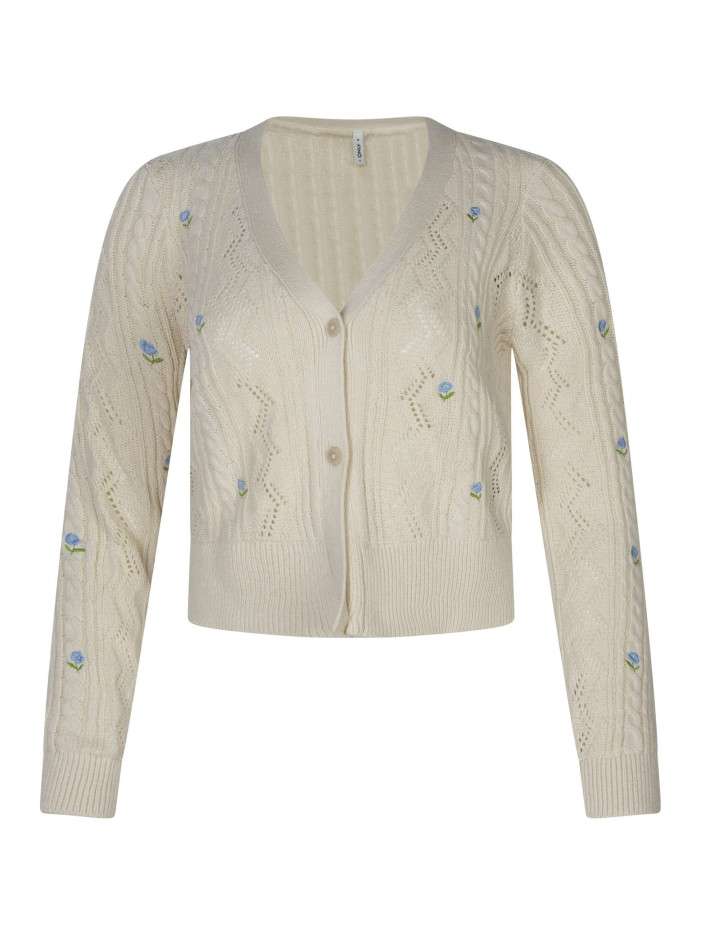 Gilet en coton mélangé écru...