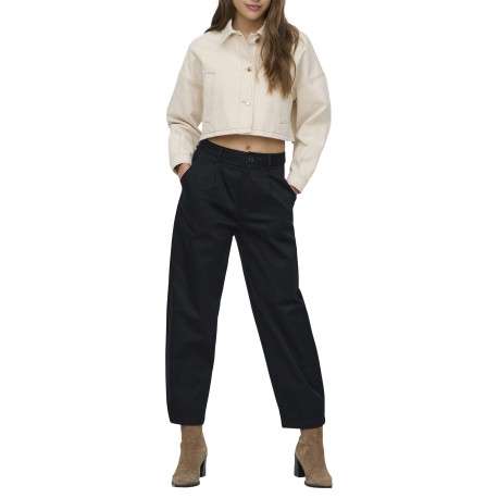 Blouson en jean en coton écru uni pourvu d'un col chemise et d'une coupe droite - Image 3