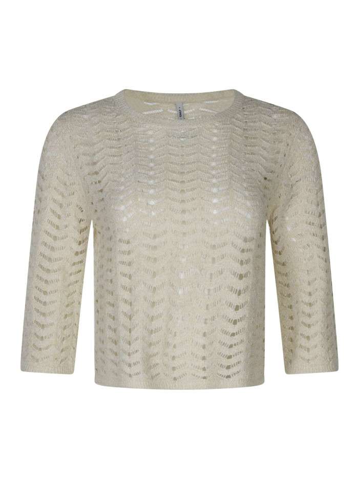 Pull beige uni pourvu d'une...