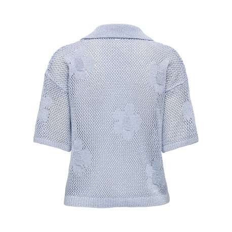 Pull ciel uni pourvu de manches courtes et d'une coupe ajustée - Image 2