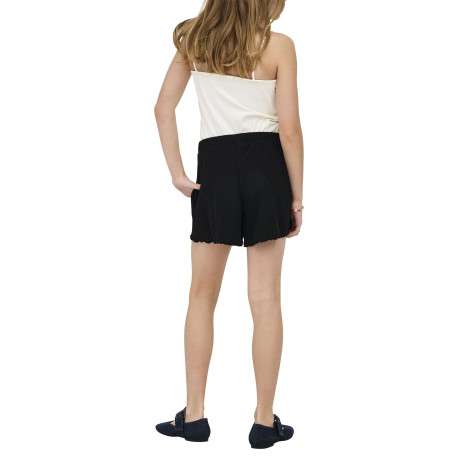 Short chino noir uni pourvu d'une taille intermédiaire et d'une coupe fluide - Image 4
