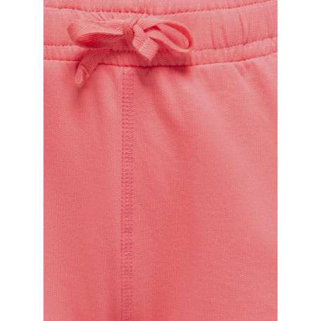 Short jogging en coton biologique corail uni pourvu d'une coupe droite - Image 3