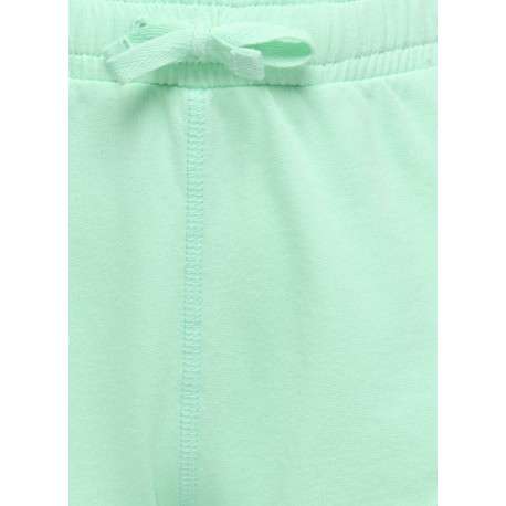 Short jogging en coton biologique vert d'eau uni pourvu d'une coupe droite - Image 3