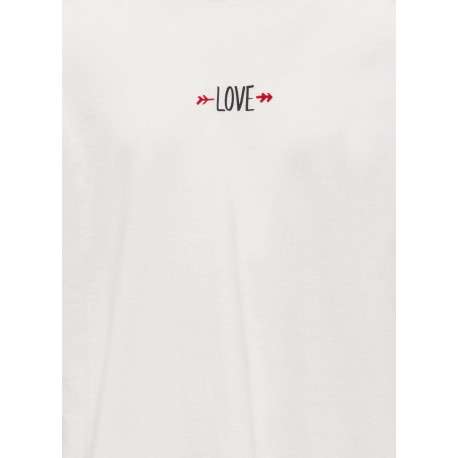 T-shirt en coton biologique blanc uni pourvu d'un col rond et d'une coupe droite - Image 4