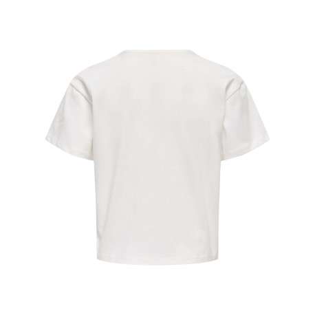 T-shirt en coton biologique blanc uni avec un col rond et une coupe droite - Image 2