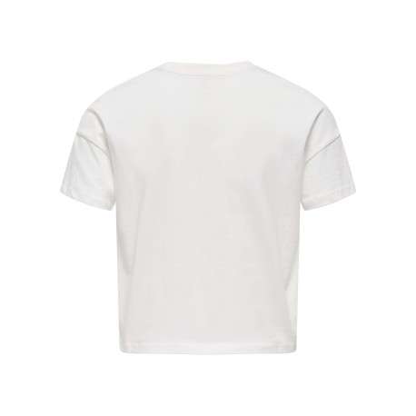 T-shirt en coton biologique blanc uni pourvu d'un imprimé sur le coeur - Image 2