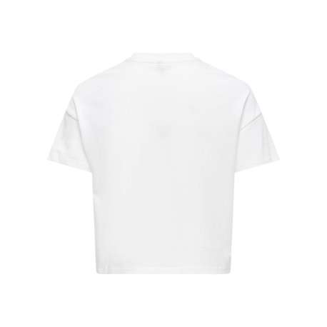 T-shirt en coton biologique blanc uni pourvu d'un imprimé coquillage - Image 2