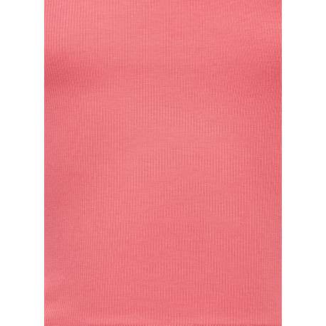 Top en coton biologique corail uni pourvu d'une coupe asymétrique - Image 3
