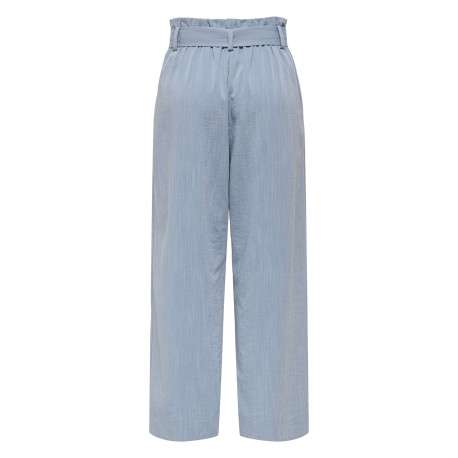 Pantalon chino ciel uni pourvu d'une coupe bootcut et d'une taille haute - Image 2