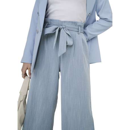Pantalon chino ciel uni pourvu d'une coupe bootcut et d'une taille haute - Image 5