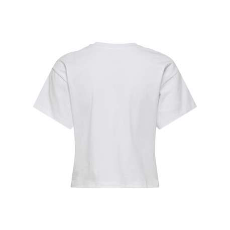 T-shirt en coton biologique blanc uni pourvu de broderies coquillages - Image 2
