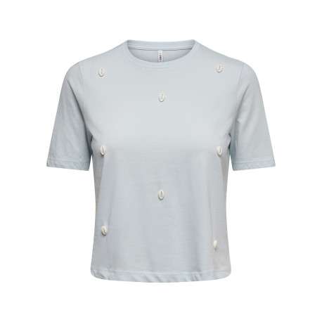 T-shirt en coton biologique ciel uni avec des manches courtes