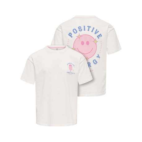 T-shirt en coton biologique blanc uni pourvu d'un imprimé glace - Image 4