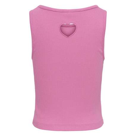 Débardeur en coton biologique rose uni pourvu d'une coupe ajustée - Image 2