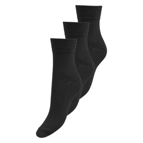 Lot de trois paires de chaussettes noires unies tailles hautes