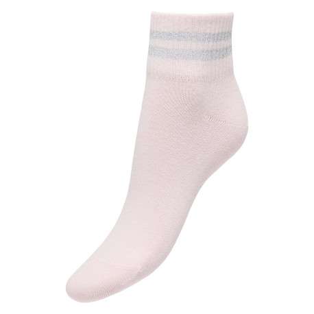Chaussettes basses en coton mélangé roses unies tailles mi-hautes