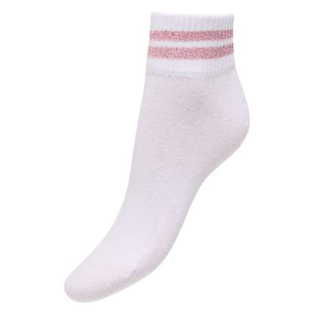 Chaussettes basses en coton mélangé blanches unies tailles mi-hautes