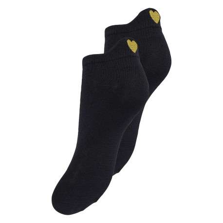 Lot de 2 paires de chaussettes mi-hautes en coton mélangé noires unies