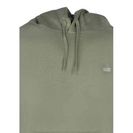 Sweat à capuche en coton mélangé kaki uni avec une coupe droite - Image 3