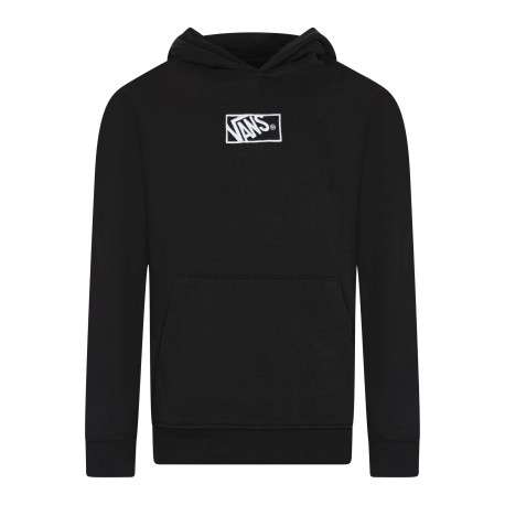 Sweat à capuche en coton mélangé noir uni avec une coupe droite