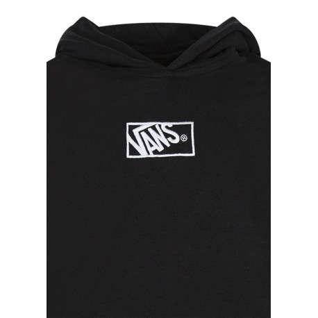 Sweat à capuche en coton mélangé noir uni avec une coupe droite - Image 3