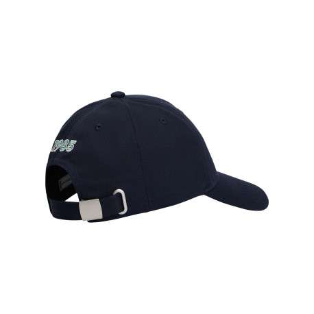 Casquette bleu marine en coton à imprimé muni d'une fermeture strapback - Image 2