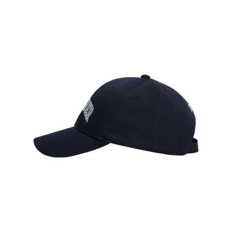 Casquette bleu marine en coton à imprimé muni d'une fermeture strapback - Image 3