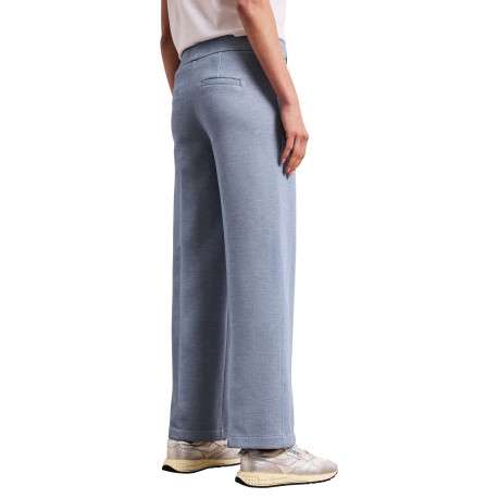 Pantalon chino ciel uni avec une coupe bootcut et une taille élastiquée - Image 4
