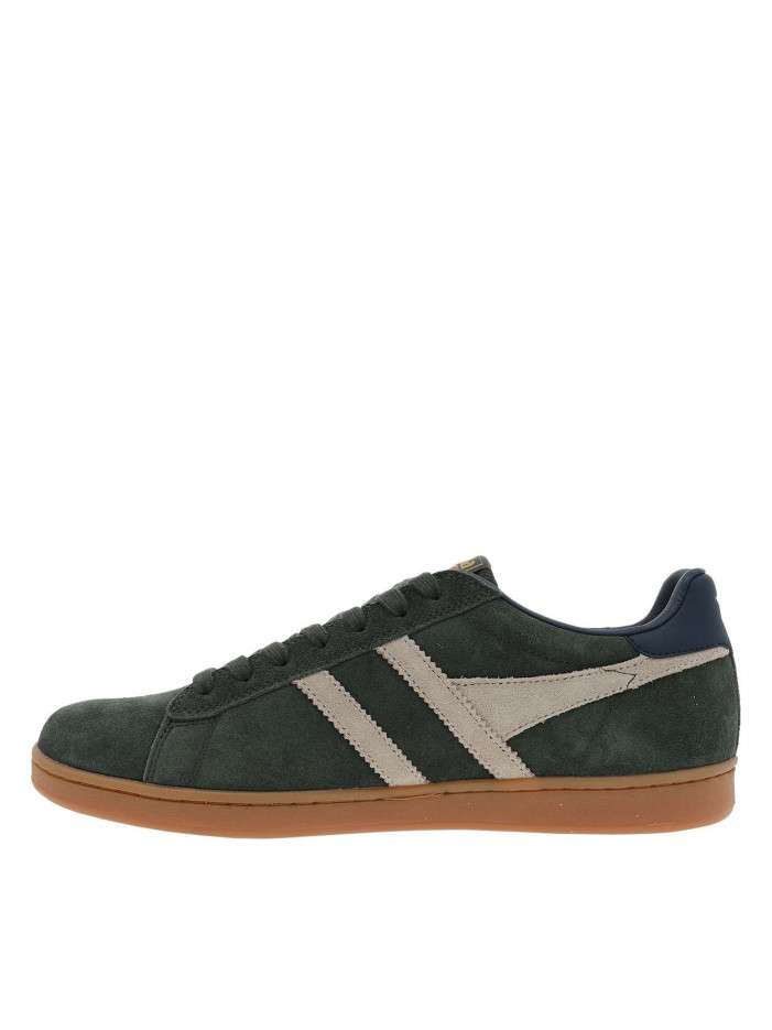Tennis kaki en cuir nubuck...