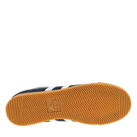 Tennis bleu marine en cuir avec un talon plat et des lacets - Image 5