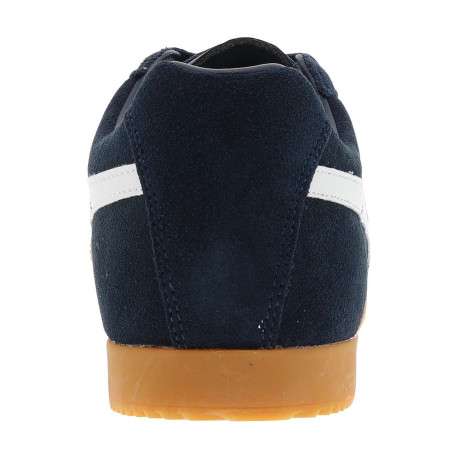 Tennis bleu marine en cuir avec un talon plat et des lacets - Image 6