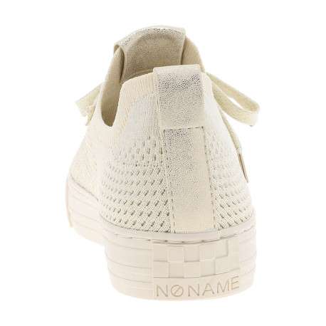 Tennis blanches à semelle plate avec un patch de la marque à la languette - Image 6