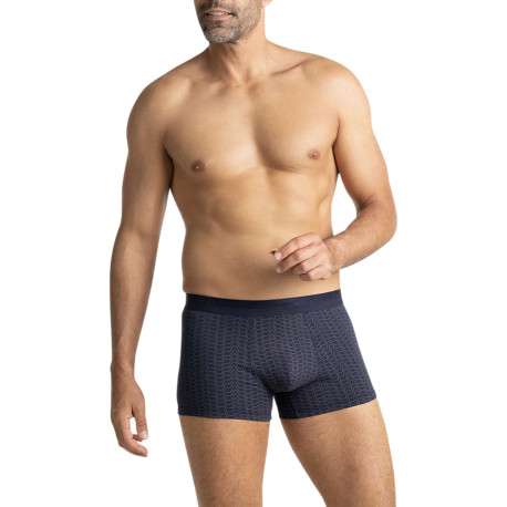Lot de 3 boxers en coton multicolores unis pourvus du nom de la marque imprimé - Image 2