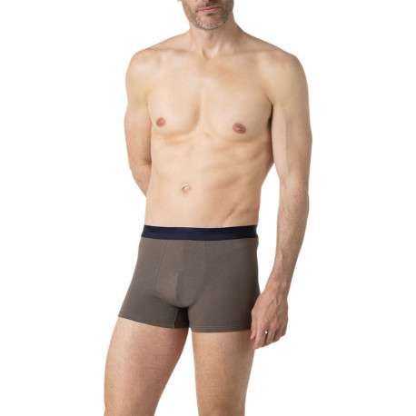 Lot de 3 boxers en coton multicolores unis pourvus du nom de la marque imprimé - Image 4