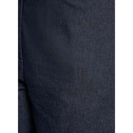 Bermuda en coton mélangé brut uni avec une coupe large à zip et à bouton - Image 2