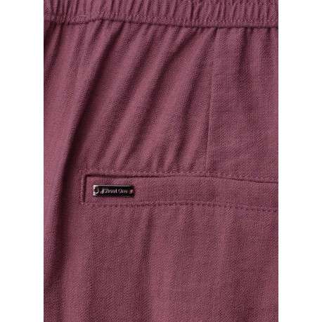 Pantalon Angelika mauve uni pourvu d'une taille élastiquée et d'une coupe large - Image 2