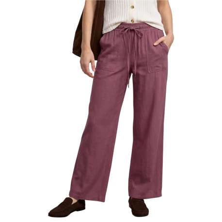 Pantalon Angelika mauve uni pourvu d'une taille élastiquée et d'une coupe large - Image 3