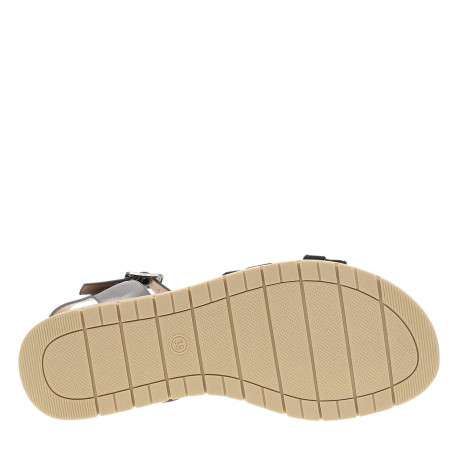 Nu-pieds noirs avec un talon compensé bas et une boucle à ardillon - Image 5