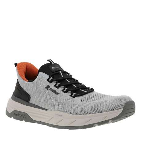 Sneakers grises à talon compensé bas avec une fermeture slip-on - Image 3