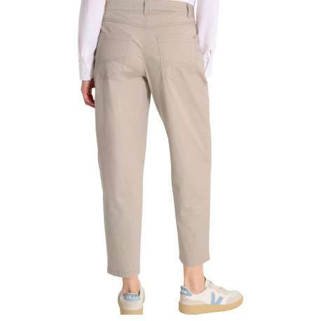 Pantalon chino en coton beige uni pourvu d'une coupe droite - Image 4